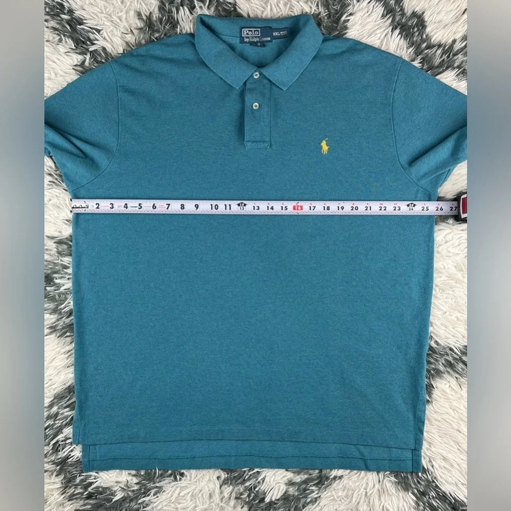 Polo Ralph Lauren Men's Blue Green Polo Shirt Size XXL